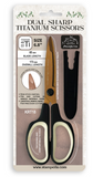 Tijeras de titanio de doble filo de 6,8"