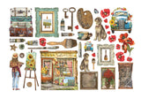 Ephemera - Sunflower Art elements and poppies
