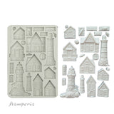 Molde de silicona A5 - Silent Sea houses and lighthouse