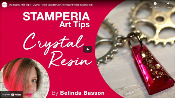 Crystal Resin SteamPunk Necklace by Belinda Basson
