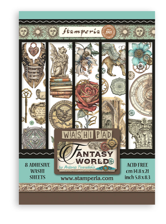 Washi pad 8 sheets A5 - Sir Vagabond in Fantasy World