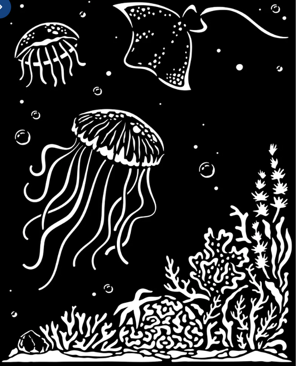 Stencil Songs Of The Sea Medusa