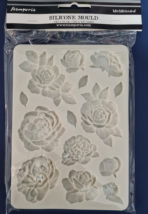 Molde De Silicona Peonía Preciosa A5