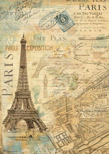 Papel de arroz A4 Around the world Paris