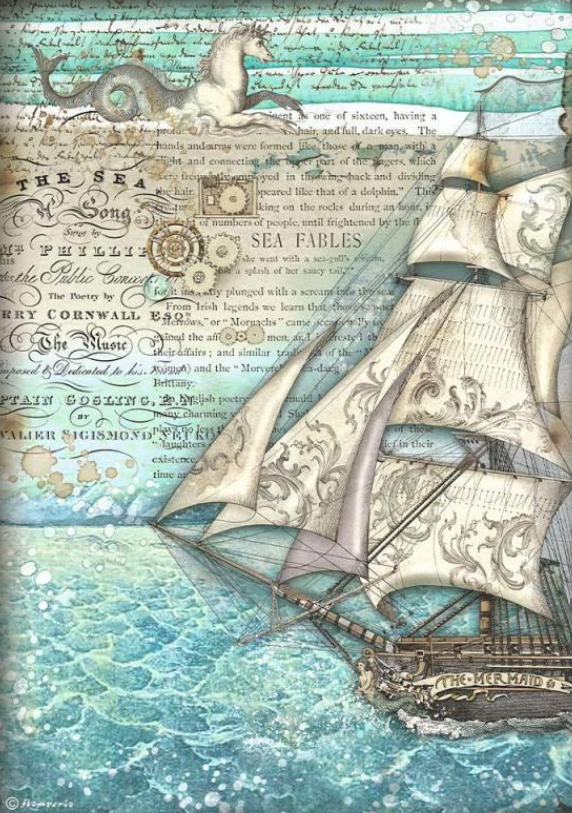 Papel de arroz Songs of the Sea sailing ship