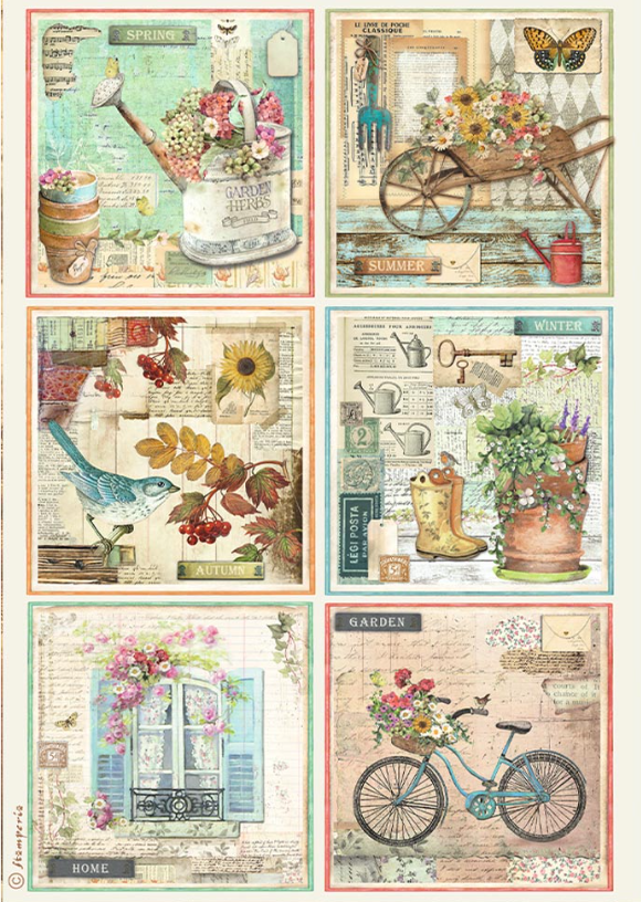 Papel de arroz Garden Cards