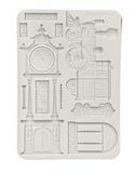 Molde de silicona A5 for Art and Craft - Gardens of Time train and longcase clock
