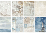 Selection 8 Rice paper A6 backgrounds - Silent Sea
