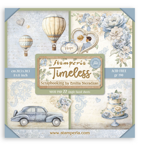 Block de papeles 22 hojas (8"X8") Una cara Timeless