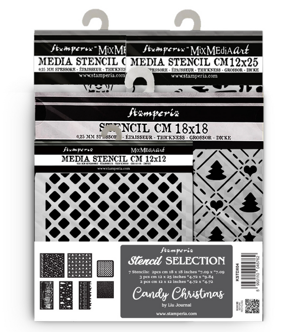 Kit Stencil Candy Christmas 7 uds.