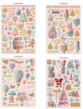 Junk journal pegatinas, recortes, fondos - Candy Christmas