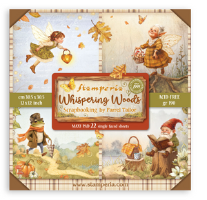 Block de Papeles 22 Hojas (12"x12") Single face - Whispering woods