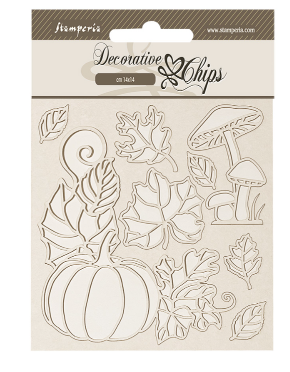 Decorative chips cm 14x14 - Whispering woods pumpkin
