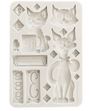Molde de silicona A5 - Furry Friends gatos