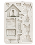 Silicon mould A5 - Furry Friends I love my dog