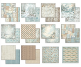 Bloc de Scrapbooking 10 hojas cm 20,3X20,3 (8"X8") Backgrondas Selection- White Christmas
