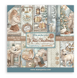 Bloc de Scrapbooking 10 hojas cm 20.3X20.3 (8"X8") 2 caras - White Christmas