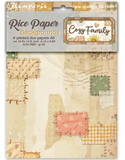 Papel de arroz Stamperia Cozy Family Backgrounds A6