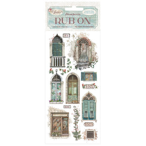 Rub-on cm 10,16x21,6 - Venice City of Art puertas y ventanas