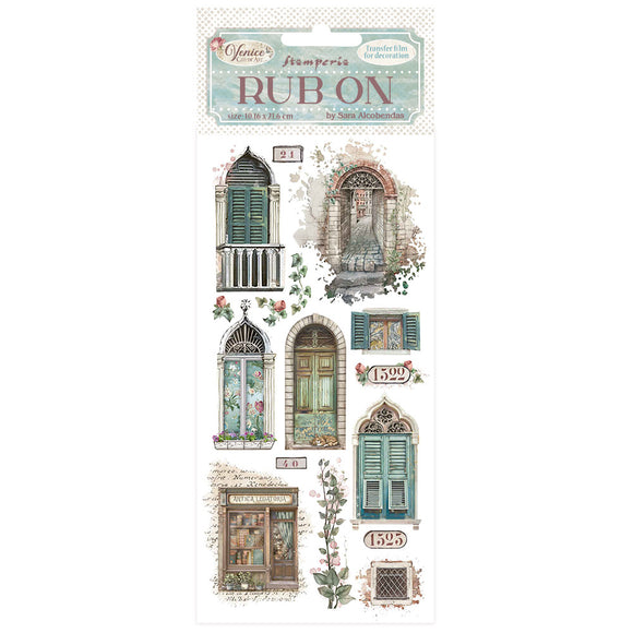 Rub-on cm 10,16x21,6 - Venice City of Art puertas y ventanas