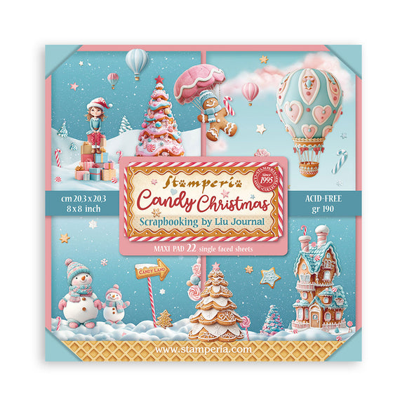 Block de papeles 8*8 22 Hj - Candy Christmas