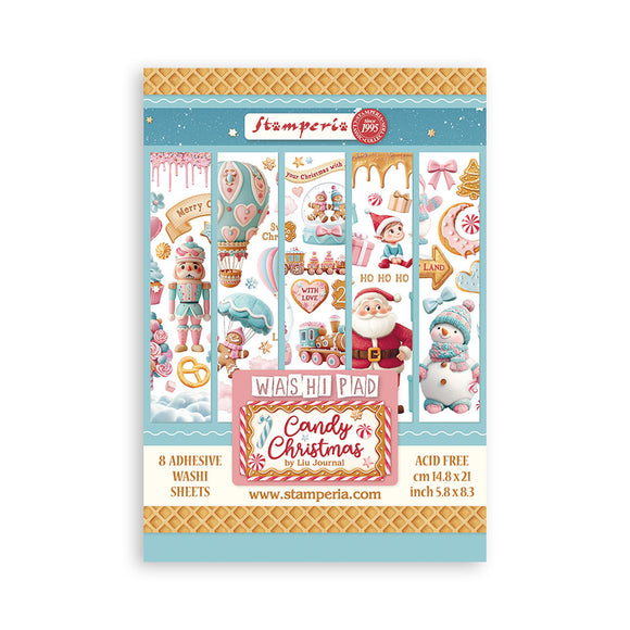 Washi pad 8 hojas A5 - Candy Christmas