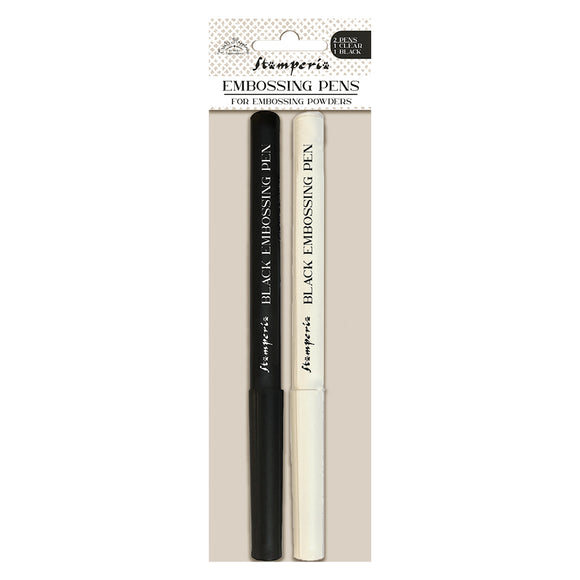 Create Happiness Set 2 Embossing pens: clear - black