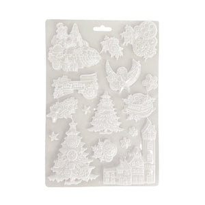 Molde flexible A4 - Gear up for Christmas árboles y elementos