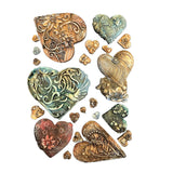 Molde de silicona A5 - Alice in Christmas corazones simples