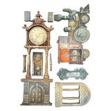 Molde de silicona A5 for Art and Craft - Gardens of Time train and longcase clock