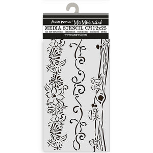 Stencil 12*25 cms Hidden Grove 3 borders