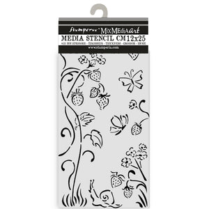 Stencil 12*25 cms Hidden Grove strawberries