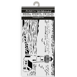 stencil cm 12X25 - Silent Sea lighthouse