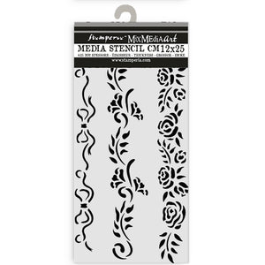 Stencil grueso cm 12X25 - Timeless 3 bordes