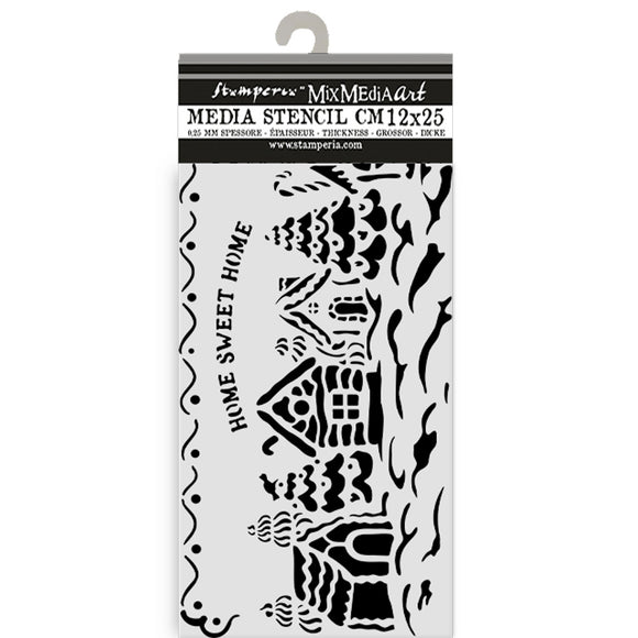 Stencil 12X25 - Candy Christmas pueblo