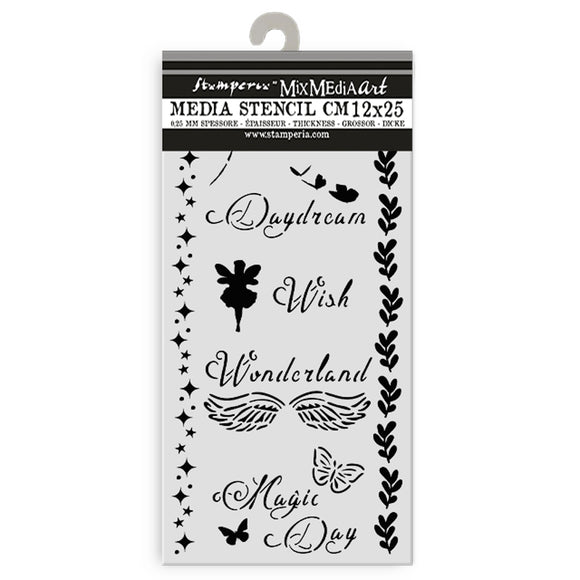 stencil cm 12X25 - Wonderland Magic Day