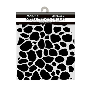 Stencil 12*12 cms Hidden Grove stone pattern
