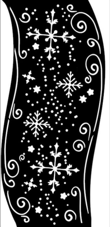 stencil cm 12X25 - Christmas ribbon
