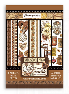 Washi pad 8 hojas A5 - Coffee and Chocolate