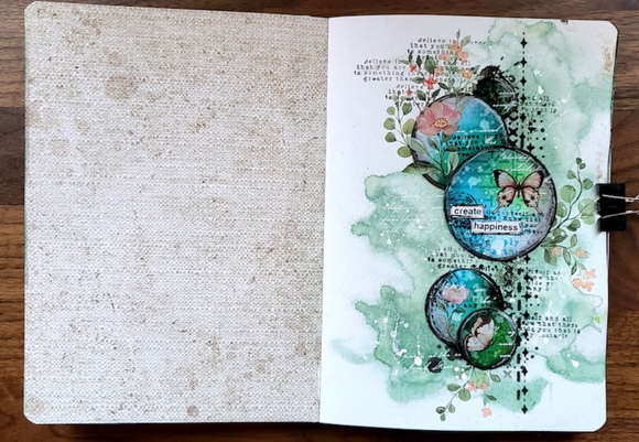 Create Happiness Paper Mixed Media Journal A5
