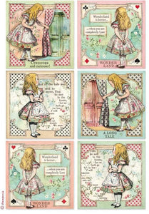 Papel de arroz Alice cards