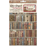 Papel de arroz A6 - Biblioteca Vintage Library