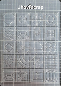 Molde de impresión de Textura Bauhaus