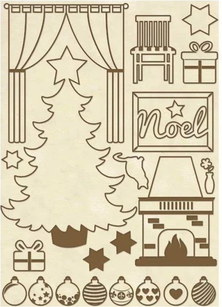 Wooden Frame Christmas Home