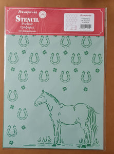 Stencil Romantic Horseshoes pattern