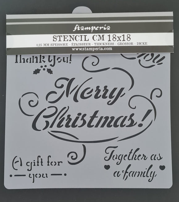 Stencil 18*18 Navidad Feliz Navidad