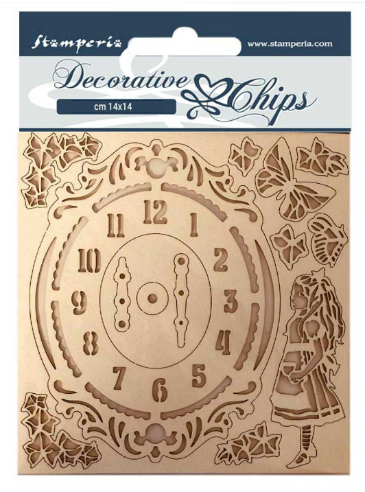 Decorative chips cm 14x14 - Alice clock