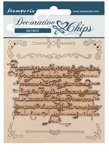 Decorative chips - Vintage Library letters