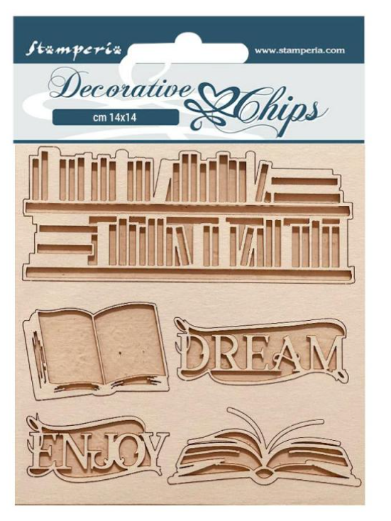 Decorative chips - Vintage Library dream, enjoy
