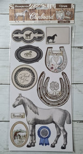 Chipboard Adhesivos -  Romantic Horses